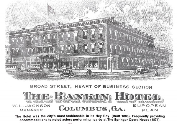 a photo from 1871 of the Rankin Hotel